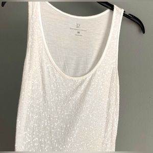Women’s SEQUIN White Tank - size Small